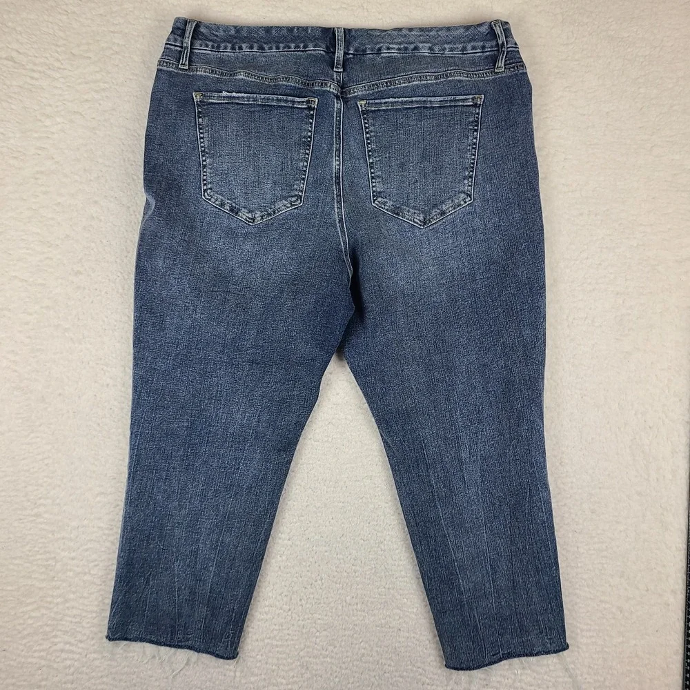 EXPRESS Jeans Womens XL Short 18-22 Straight Ankle High Rise Ultra Hyper Stretch